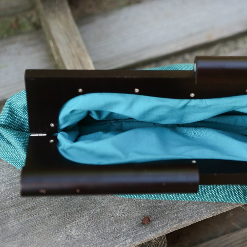 Old Navy Teal/Black clutch